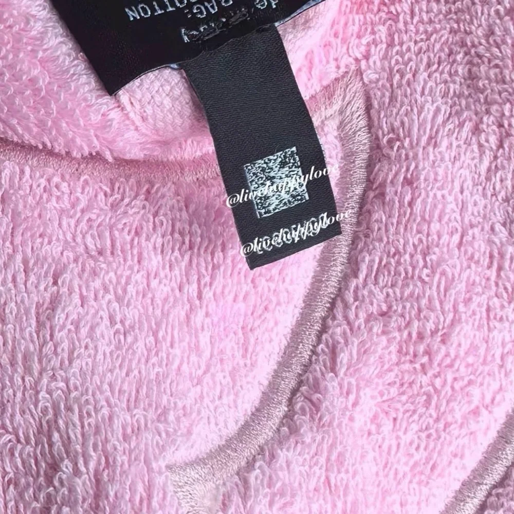 Coco CC Light Pink Summer Terry Cloth Wristlet Clutch